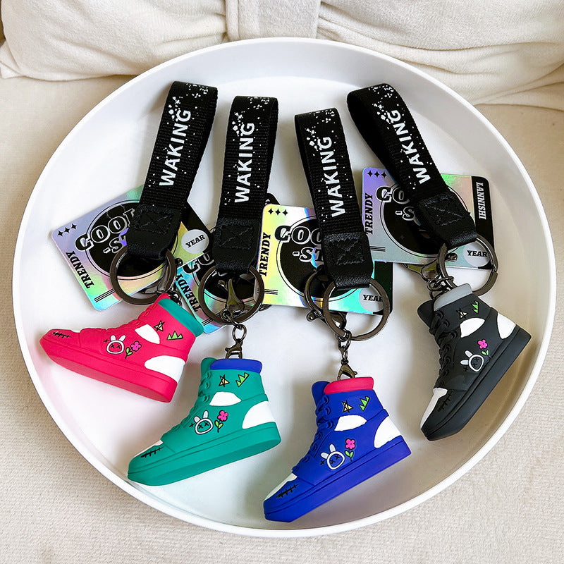 Wholesale Resin Spring Graffiti Shoes Keychain